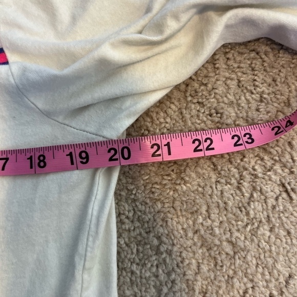 HOLLISTER Unisex White Stripe LS MEDIUM - Picture 5 of 8